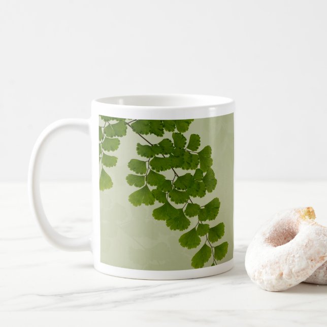 Taza De Café Maiden Hair Fern Frond (Con donut)