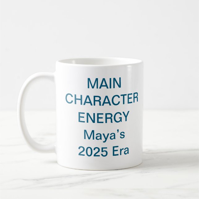 Taza De Café Main Character Energy Mug – Trending Viral Quote  (Izquierda)