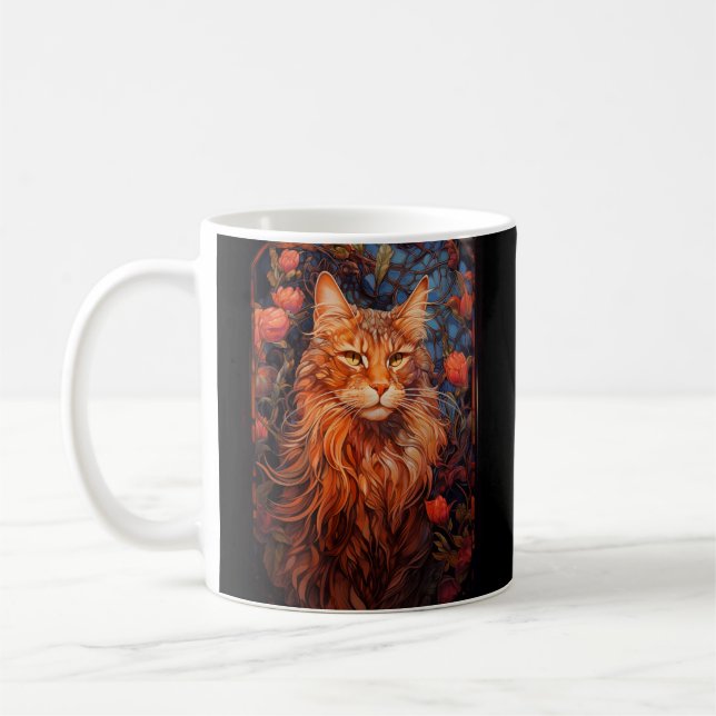 Taza De Café Maine Coon cat (Izquierda)
