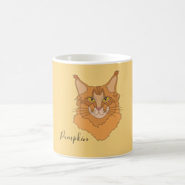Taza De Café Maine Coon Cat Coffee Mug (Centro)