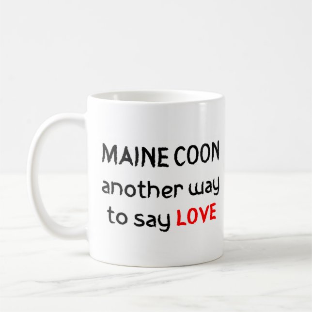 Taza De Café maine coon love coffee mug (Izquierda)