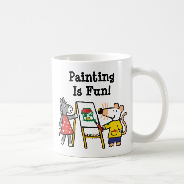 Taza De Café Maisy y pintura manchada en el preescolar (Derecha)