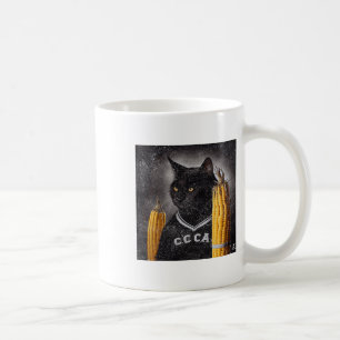 Taza De Café Maíz De Hockey Gato En La Cob