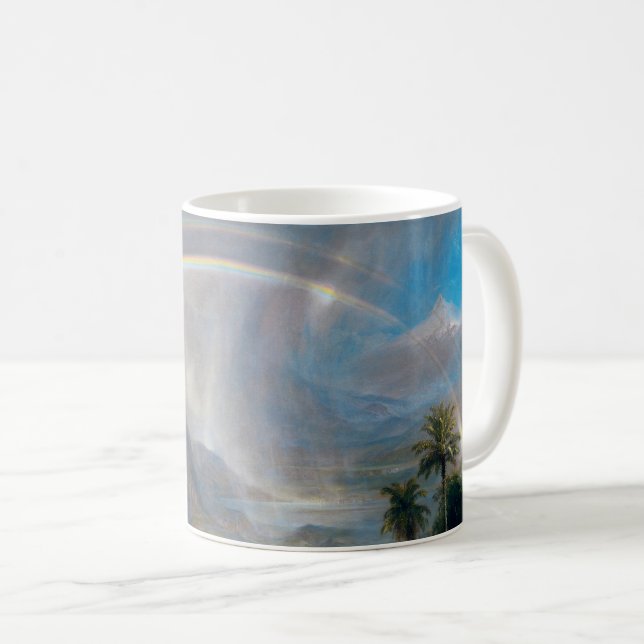 Taza De Café Majestad de la Naturaleza: Arcoiris sobre un paraí (Anverso derecho)