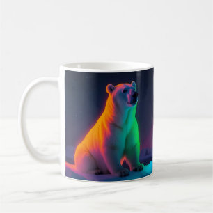 Taza De Café Majestad Silenciosa: Oso Polar Bajo Las Luces Del