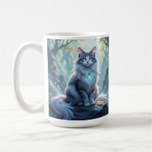 **Majestic Fantasy Cat with Mystical Aura – High F