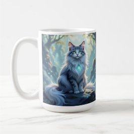 Taza De Café **Majestic Fantasy Cat with Mystical Aura – High F