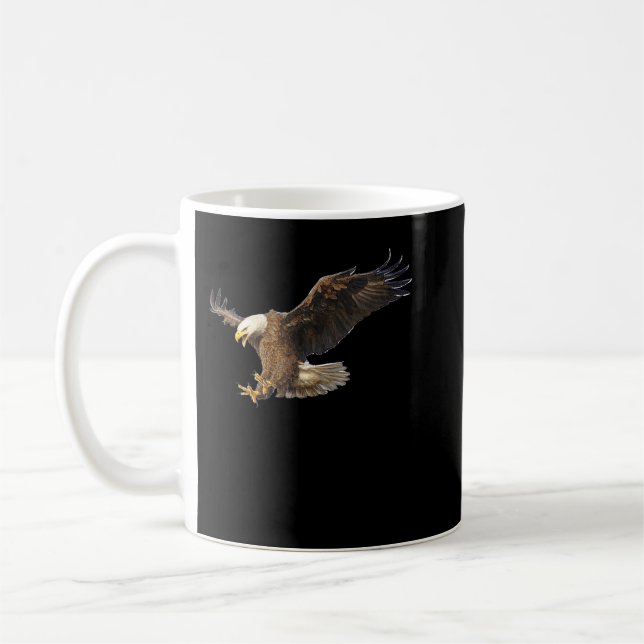 Taza De Café Majestic Flying American Bald Eagle Photo (Izquierda)