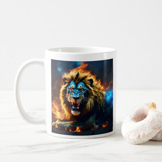 Taza De Café Majestic Lion Tea Cup (Con donut)