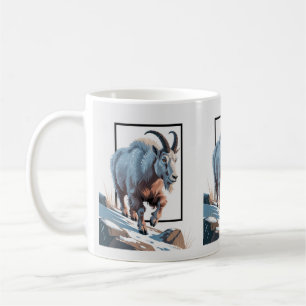 Taza De Café Majestic Mountain Goat 3D Frame Ilustracion