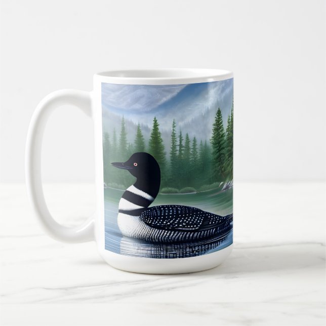 Taza De Café Majestic Northern Wilderness Loon (Izquierda)
