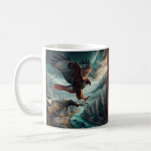 Taza De Café Majestuoso Hawk de cola roja