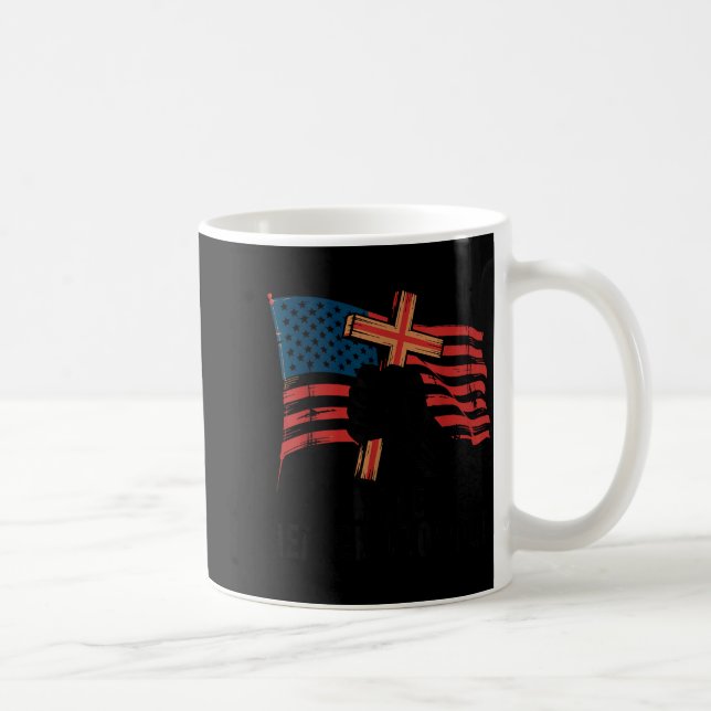 Taza De Café Make Heaven Crowded Christian Patriotic Cross Amer (Derecha)