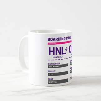 Taza De Café Make Your Own Boarding Pass Mug