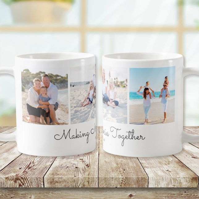Taza De Café Making Memories Together Photo Collage Keepsake (Subido por el creador)