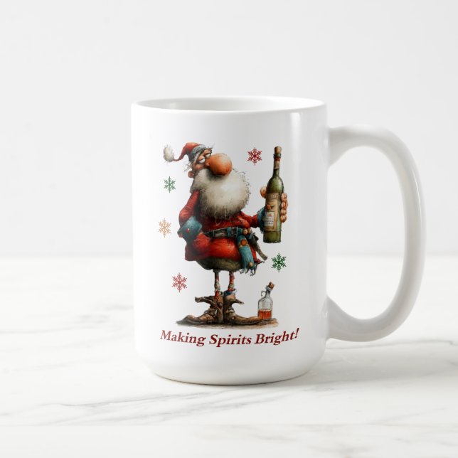 Taza De Café Making Spirits Bright Mug (Derecha)