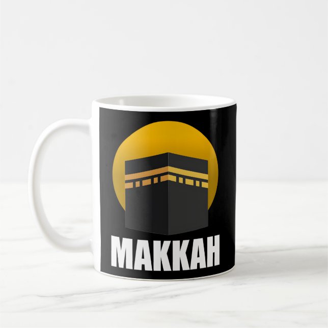 Taza De Café Makkah islámico musulmán Kaaba Ciudad saudita Mekk (Izquierda)