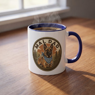Taza de café Mal Dad Belgian Malinois Papá Maligat