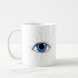Taza De Café Mal de ojo con el fondo blanco