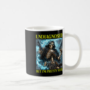 Taza De Café Mal esqueleto Autismo Brainrot no diagnosticado