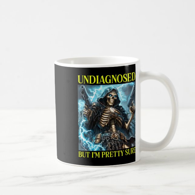 Taza De Café Mal esqueleto Autismo Brainrot no diagnosticado (Derecha)