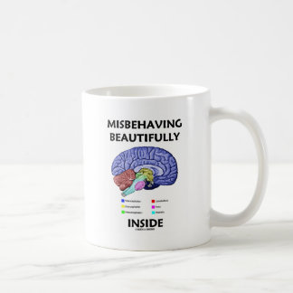 Taza De Café Mala conducta interior (cerebro anatómico)