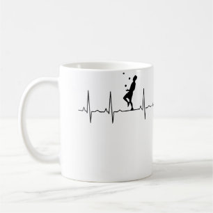 Taza De Café Malabarismo femenino ritmo cardíaco Malabarismo