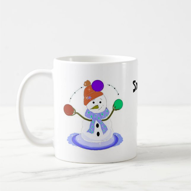 Taza De Café Malabarista Snowman (Izquierda)