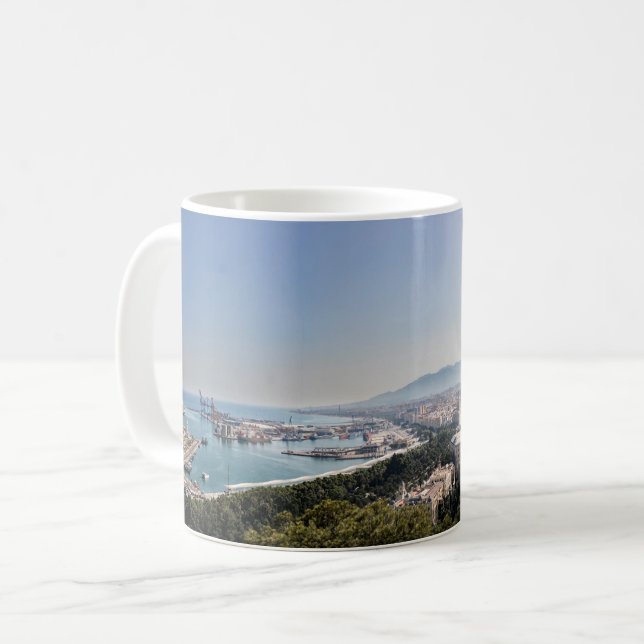 Taza De Café Málaga, España Panorama (Anverso izquierdo)