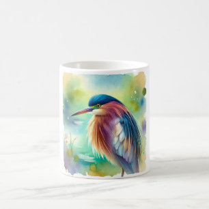 Taza De Café Malagasy Pond Heron 260824AREF118 - Watercolor