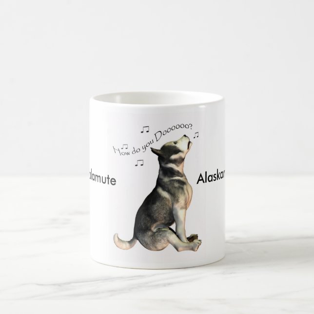 Taza De Café ¿Malamute de Alaska, cómo esta usted? Observe hola (Centro)