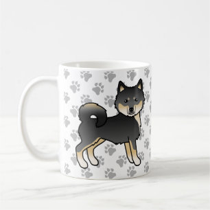 Taza De Café Malamute de Alaska negro y marrón Perro y patas li