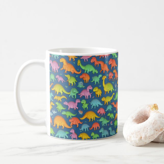 Taza De Café Malas formas de dino (Con donut)