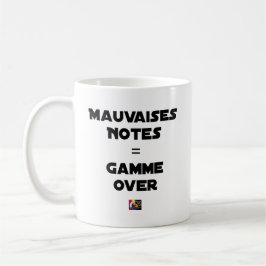 Taza De Café MALAS NOTAS = GAMA OVER - Juegos de palabras
