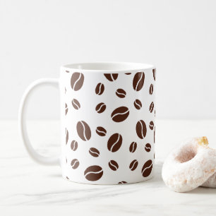 Taza De Café Maldición de café con frijoles marrón y blanco