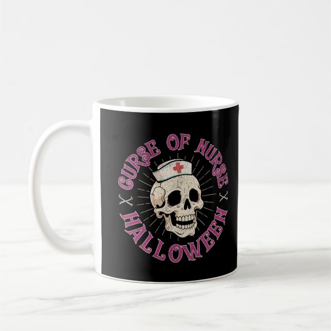 Taza De Café Maldición de la enfermera Halloween espumosa enfer (Izquierda)