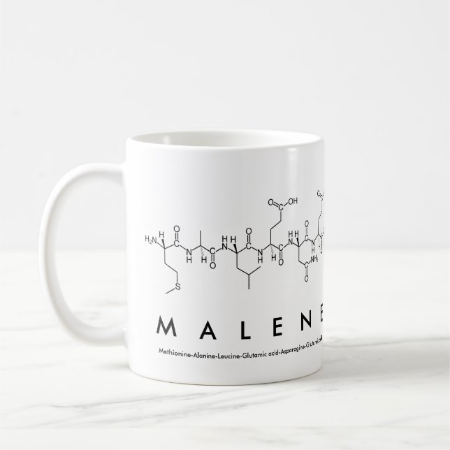 Taza De Café Malene peptide name mug (Izquierda)