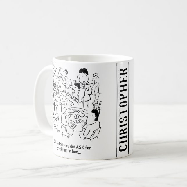 Taza De Café Malentendido sobre el desayuno en la cama (Anverso izquierdo)
