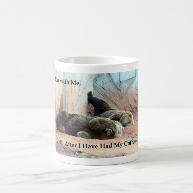 Taza de café malhumorada del oso (Centro)