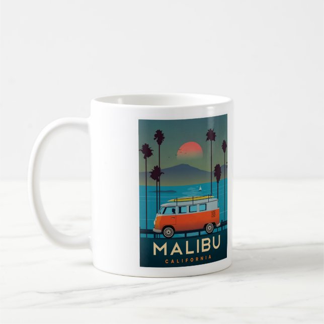Taza De Café Malibu California Coffee Mug (Izquierda)