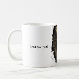 Taza De Café Maligna Antigüedad Faraón Egipcio Oro Negro