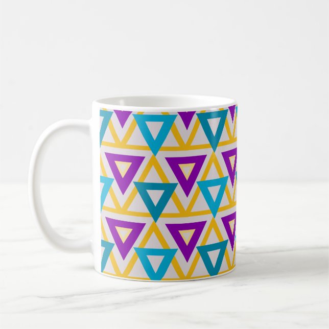 Taza De Café Malla del triángulo de Bauhaus (Izquierda)