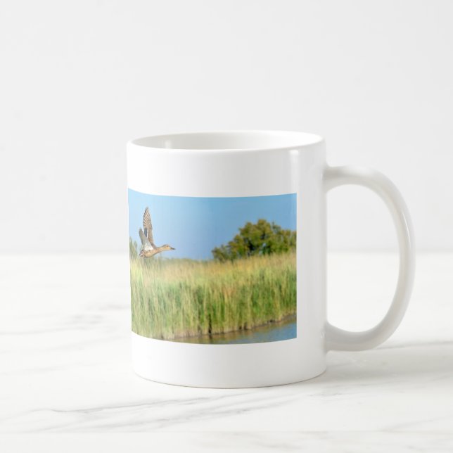 Taza De Café Mallard de pato en vuelo (Derecha)