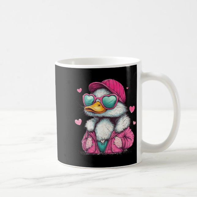 Taza De Café Mallard Duck Hunting Funny Valentine's Day Heart G (Derecha)