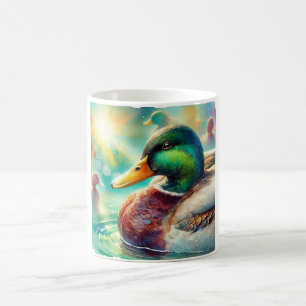Taza De Café Mallard Duck in Radiant Waters 230824AREF113 - Wat