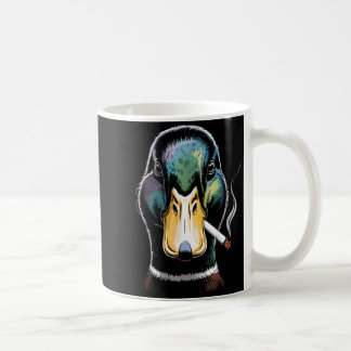 Taza De Café Mallard Smoking Cigarette Meme Funny Mallard Duck