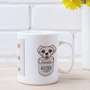 Taza De Café Maltés Bonito Personalizado para Amante de Perros 