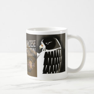 Taza de café maltesa del halcón