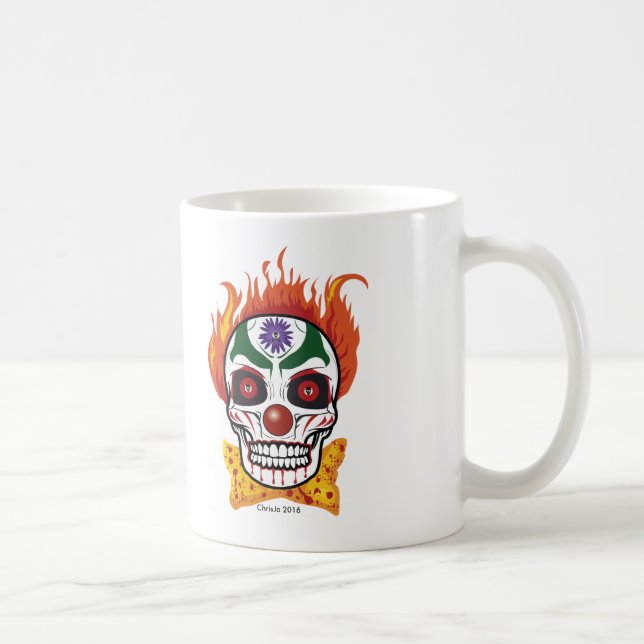 Taza De Café Malvado Payaso de Payaso Regalo Mug (Derecha)