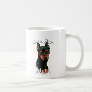 Taza De Café Mamá 2 del Pinscher miniatura (negro)
